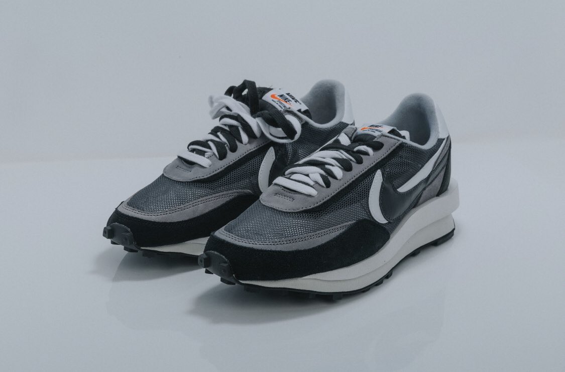 LeagueAboveOKC's tweet photo. The Sacai x LD Waffle 'Black' is now available in store and on https://t.co/vxLvzrL1kz https://t.co/0Uz7p0lthj