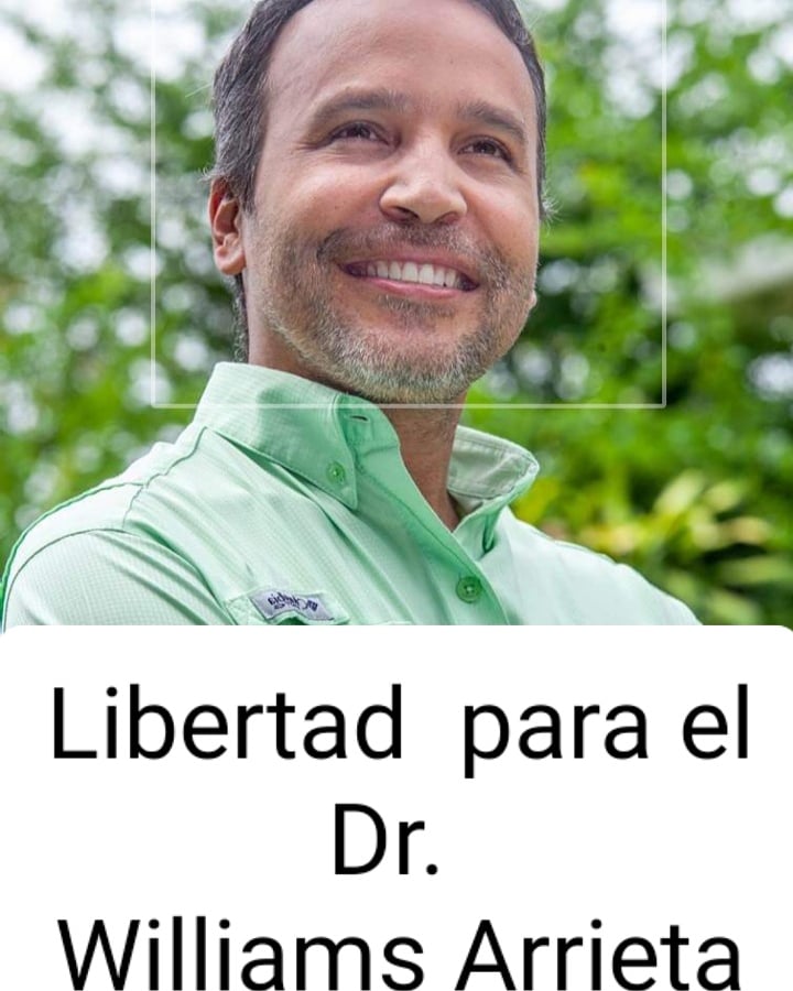 ventebolivar's tweet photo. Desde @VenteVenezuela exigimos la libertad inmediata para el Dr. William Arrieta, detenido injustamente y golpeado mientras protestaba durante la cola para surtir gasolina. Ejercer la ciudadanía no es un delito. https://t.co/ANyUydLpsZ