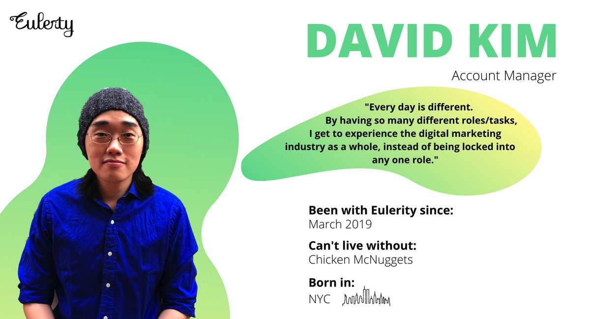 Eulerity's tweet photo. Meet David Kim!  

#EmployeeSpotlight #DigitalMarketing #Eulerity #ArtificialIntelligence https://t.co/K9lXdTm3z8