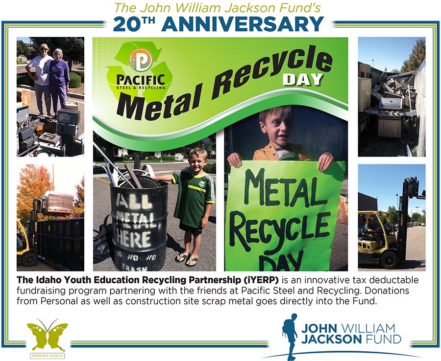 JWJFund's tweet photo. 20 Days of Memories &amp; Motivation ~ iYERP is our Metal Recycling program that generates money for the Fund and long lasting partnerships ~ Thank you Pacific Steel &amp; Recycling for being our partner! Become a partner &amp; take your scrap metal to Pacific or make a donation (in bio). https://t.co/HXipokVI4e