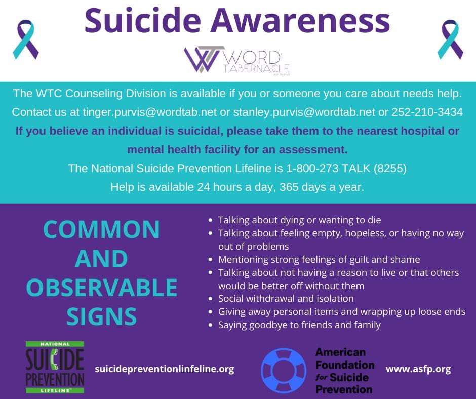 WordTab's tweet photo. Life can be overwhelming. Many don't feel they have a place or person to turn to in the midst of inner turmoil. Having struggles doesn't mean you are weak, it means you are human.
#ScriptureAndCounseling
#JesusAndTherapy
#HealingAndMedicine
#PrayerAndSupport
#SuicideAwareness https://t.co/XMMFLfKyaf