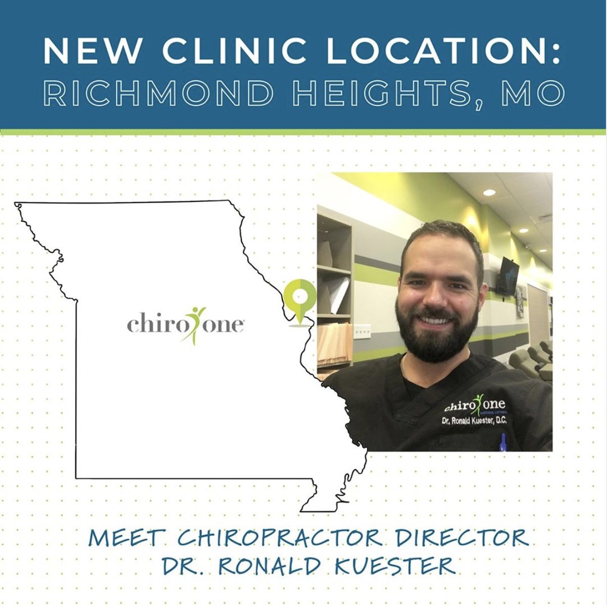 edwardsrealtyco's tweet photo. We're extending a very warm welcome to our newest tenant at @TheBoulevardSTL center: @chiroone. The team is lead by Dr. Ronald Kuester, D.C., whose mission is to help as many people as possible get out of pain &amp; maximize their quality of life.

#ChiroOne #STL #TheBoulevard https://t.co/iTdaDiQX0g