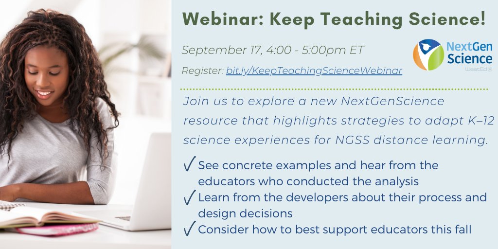 NextGenScience (@nextgenscience) on Twitter photo Join our webinar on 9/17 to dig into the analysis and design considerations from the participating educators, leaders, & developers:@LA_Believes, <a href="/AmplifyScience/">Amplify Science</a>, @wustlisp, @RPDPSci, @TrayStay83, <a href="/HunterARHPhy/">Marshall Hunter II</a>, <a href="/Phenomen__AL/">Alessandra</a>, <a href="/cdepatie1/">Christine Depatie</a>, & Iram Shaikh:
bit.ly/KeepTeachingSc… Join our webinar on 9/17 to dig into the analysis and design considerations from the participating educators, leaders, & developers:@LA_Believes, <a href="/AmplifyScience/">Amplify Science</a>, @wustlisp, @RPDPSci, @TrayStay83, <a href="/HunterARHPhy/">Marshall Hunter II</a>, <a href="/Phenomen__AL/">Alessandra</a>, <a href="/cdepatie1/">Christine Depatie</a>, & Iram Shaikh:
bit.ly/KeepTeachingSc…