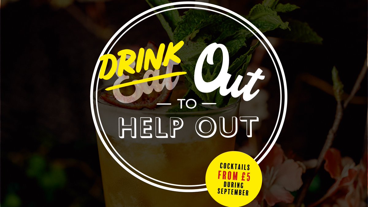 You've been eating out to help out... now the bartenders strike back! Let them in on the action. 😉

Enjoy cocktails from £5 every Wednesday-Sunday from 5pm-3am. 

Book now 👉 bit.ly/3k400fE