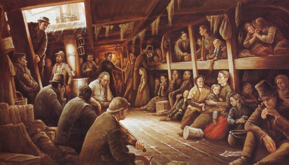 The Agnes left Liverpool in black 47 with 427 Irish people on board. It reached Québec with just 150Less than 10ft per person & only 7lbs of bread per weekApprox 1/4 of all famine refugees died seeking asylumThis is why the Irish call them coffin ships.It was a Genocide!