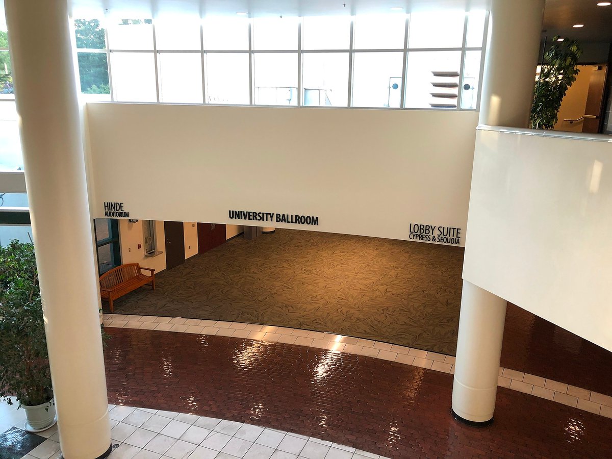 School's back in session, even if things look a bit different right now. Sac State's University Union gets a signage upgrade with fresh lettering, perfect for when students are back on campus! #builtbystaples #construction #highereducation