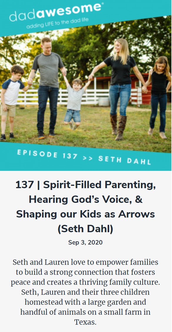 Don't miss Episode 137 of <a href="/DadAwesome/">Awesome Dad</a> with Pastor <a href="/JeffZaugg/">Zaugg</a> and Seth Dahl as they talk about Spirit-Filled Parenting, Hearing God’s Voice, and Shaping our Kids as Arrows (Seth Dahl)
dadawesome.org/137/