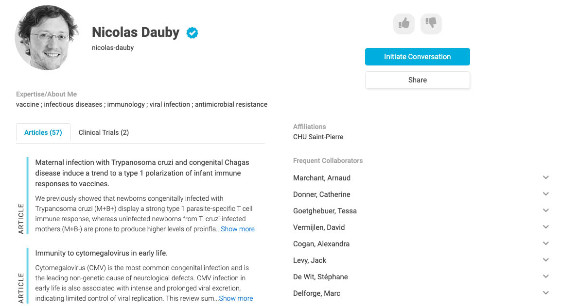 legitnlp's tweet photo. Nicolas Dauby MD, PhD is an infectious disease physician and member of the Belgian #COVID19 task force. Visit his Legit profile to connect with him or view his 40+ immunology and infectious disease publications https://t.co/Rf79bTZB9E

#infectiousdiseases #immunology #virology https://t.co/w6oWfGP1ME