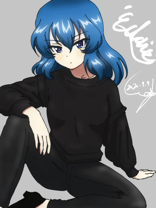 エクレール様私服。本日ワンドロの完成版+過去絵 #garupan #ガルパン 