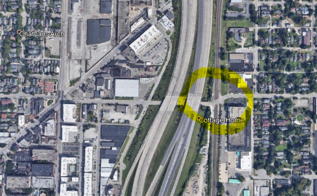Someone got killed at this RR crossing the other day. It has always been a very dangerous area with consistent wrecks, the business to the east regularly finds crashed cars in their parking lot or yard. Its a deadly combo of RR crossing, hill, curve, no sidewalk &