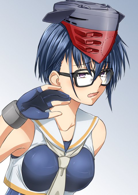 「あんまり見ないで下さい…」
#艦これ #伊13 #艦娘黒縁眼鏡部 