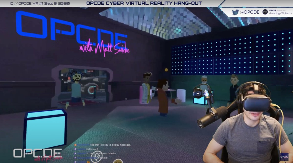 simabasel's tweet photo. It's getting cozy up in the @OPCDE lounge –join @AltspaceVR or watch live on https://t.co/cKfpqkBebz #OPCDE2020 #cyberpunk #VR https://t.co/0jYXrFzj7b
