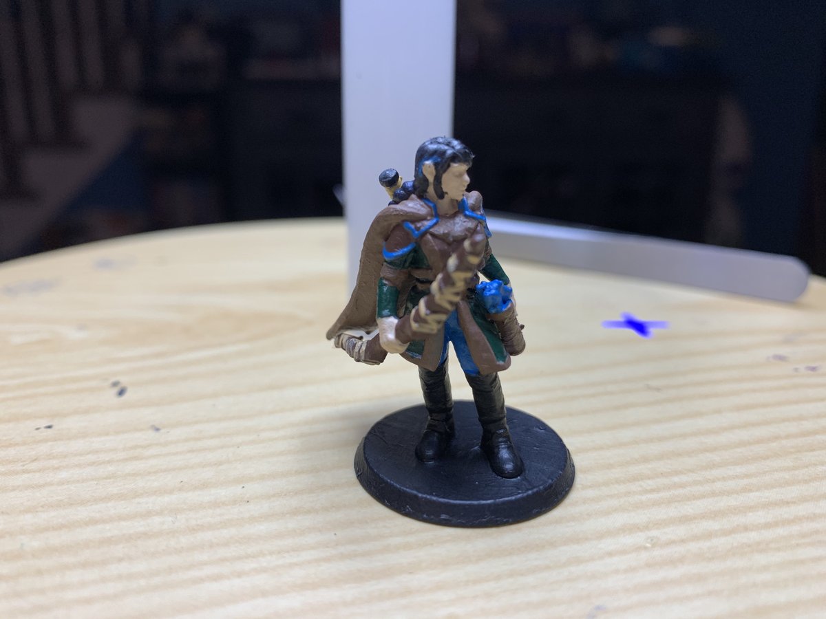nat20hippo's tweet photo. Meet Zahlia, a nice person in town. However, threaten her friends and you’ll end up a pin cushion. #ranger #fantasy #dungeonsanddragons #dnd #5e #minipainting #miniatures #charactercreation #popofblue #heroforgeminiatures #3dprinting https://t.co/aB1fR1i2tn