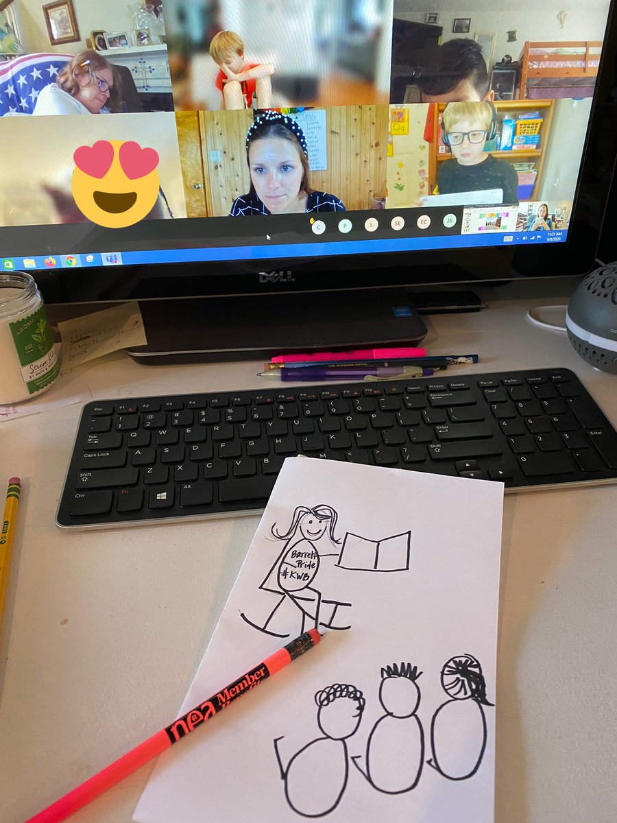 We have school spirit <a href="/BarrettAPS/">KWBarrett Elementary</a>! All the students in <a href="/KWBwelsh/">Morgan Welsh</a> drew themselves and what makes them feel the #kwbpride spirit. Reading and introducing great books to my students feels me with spirit. #APSBack2School