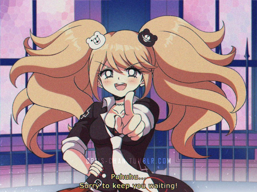 Cruuuuuuus's tweet photo. Danganronpa but it's 90's anime ✨✨ https://t.co/T8sUVDutIF