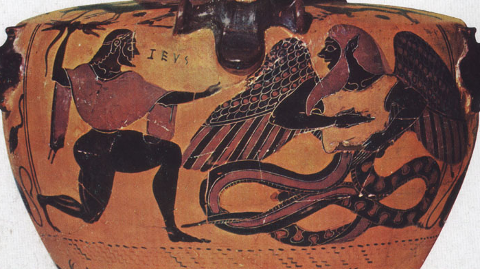 Before it was called the Orontes, the river was known as Typhon. Strabo tells us it received this name because Zeus zapped a monster/dragon known as Typhon with lightning, killing him near the river. It was then called the Orontes and the Axios (a grafted Makedonian toponym.)