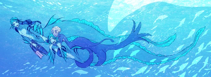 素振り これは帰省中にクジラに道を譲られるイドアズというかリーチ兄弟というか 