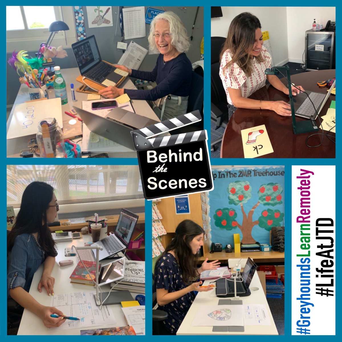 Taking you behind the scenes with <a href="/JTDschool/">John Thomas Dye</a> teachers this morning as students engage in language arts lessons. #GreyhoundsLearnRemotely #LifeAtJTD