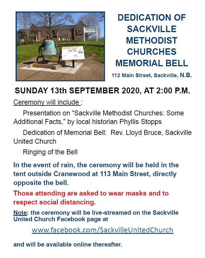 Rotary Club of Sackville contributed the historical plaque and metal stand.