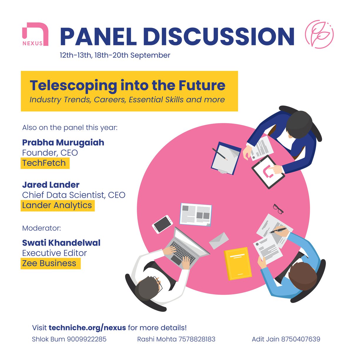 LanderAnalytics's tweet photo. On September 13, learn about industry trends, careers, and essential skills of the future.
Join @jaredlander in a panel discussion at @Techniche_IITG, the largest Techno-management Fest in Northeast India (https://t.co/jMvdB34eBp).
#rstats | #datascience | #techniche2020 https://t.co/SkmKEI2mAh