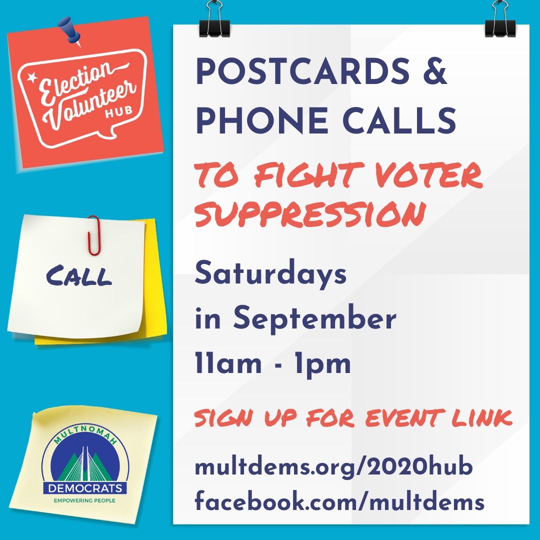 multdems's tweet photo. Why not join us this weekend?
⭐️Postcards & Phone Calls to Fight Voter Suppression
Saturdays, 11am-1pm ⭐️
#multdems #elections #elections2020 #votersuppression #vote #registervoters #volunteer #democrats #oregon #portland https://t.co/2z8KwU9d1l https://t.co/pXRPhueTar