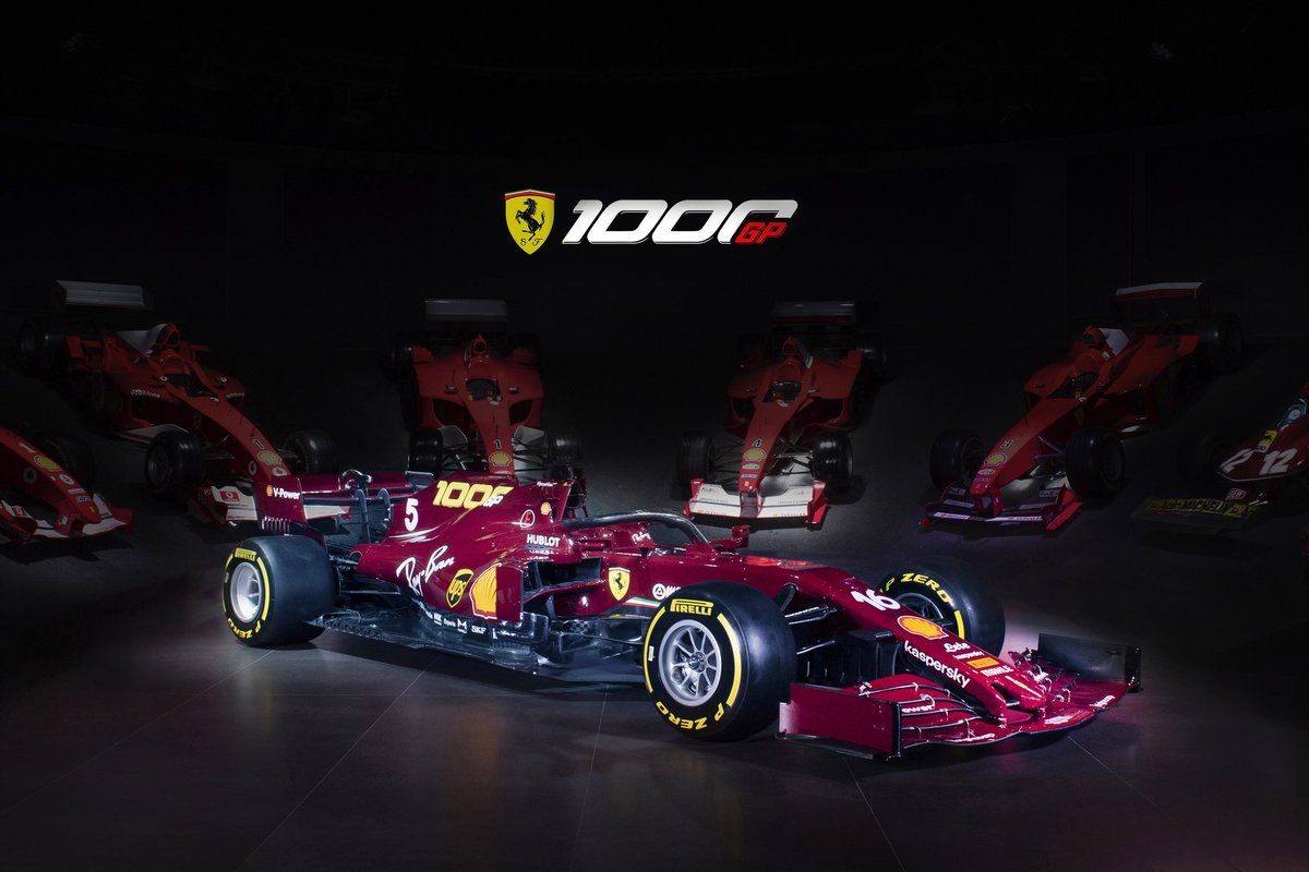 Vettel: "It’s a great honour to be driving a Ferrari in what is the 1000th Grand Prix for this, the longest serving of all Formula 1 teams". 

📸 Ferrari's special livery for their 1000th GP 🏎 

#TuscanGP 🇮🇹 #SV5 #F1