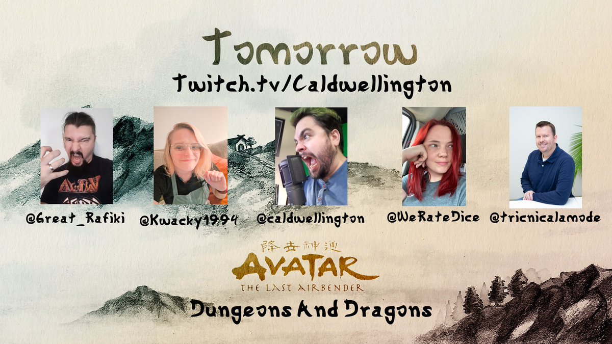 Avatar D&D 5E! Tomorrow at 7pm EST! Link in bio! #AvatarTheLastAirbender #dungeonsanddragons #avatar #dnd5e #twitch #twitchstreamer #streaming #voiceacting #nerd #nerdy #firebender #waterbender #RPG #roleplaying #bending #homebrew @streamlabs