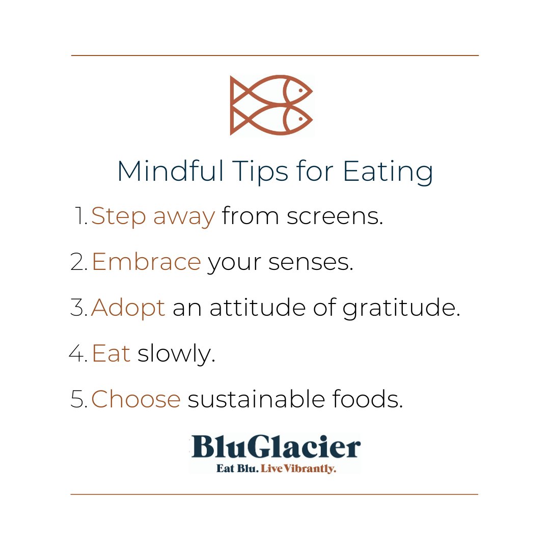blu_glacier's tweet photo. Mindful eating is not a diet. It’s a conscious way of eating and enjoying food for both good health &amp; pleasure. When you slow down &amp; pay attention to how and what you eat, you’re more likely to make better decisions that will nourish your body. #salmon #Mindfulness #mindfuleating https://t.co/xNke5g3kje