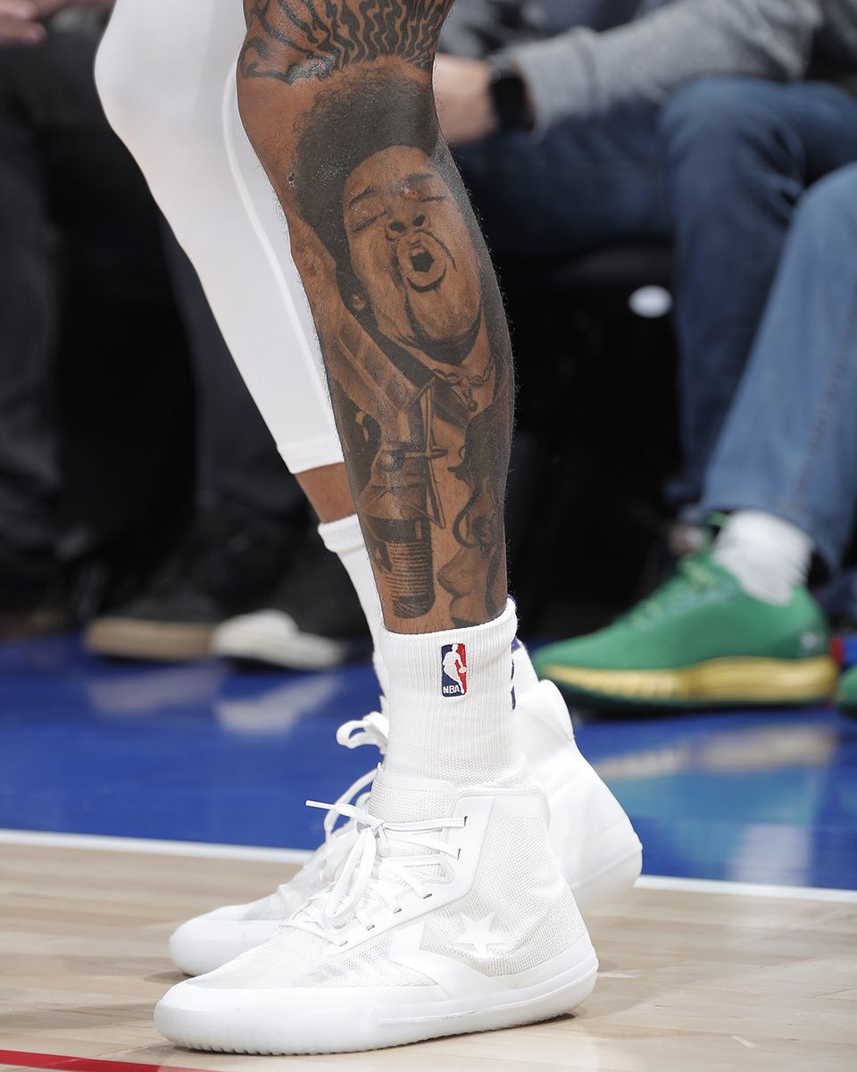 SLAMKicks's tweet photo. The Hendrix tattoo with the BB Pros. These could be the hardest sneaker flicks of the season. https://t.co/lZ4ikS9aum