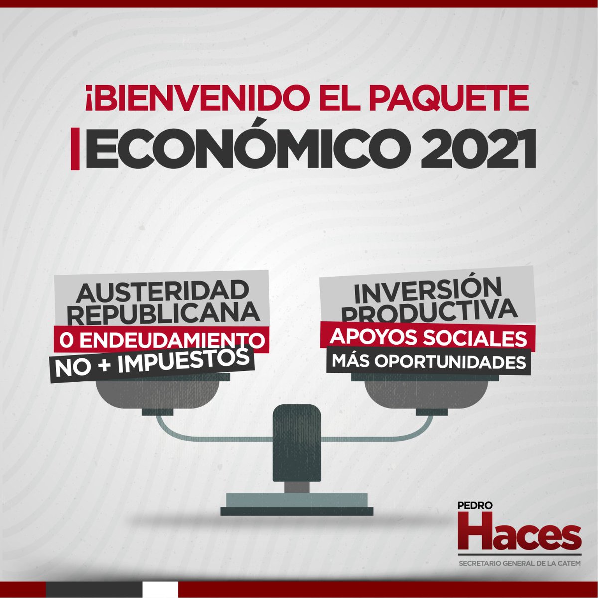 PedrohacesO's tweet photo. Hoy se apoya de abajo hacia arriba. Aplaudimos la apuesta del Pdte. @lopezobrador_ por poner en marcha la recuperación económica con RESPONSABILIDAD, EMPLEO y BIENESTAR.

¡Los trabajadores #CATEM jalamos parejo con ud. por la reactivación de México! 🇲🇽 💪🏻 https://t.co/Md1GKW7d4E