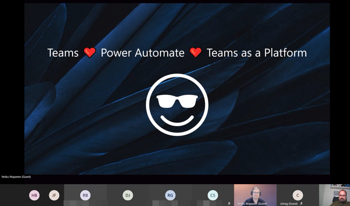 TKarafilov's tweet photo. When one picture says everything! @vesanopanen @ #TeamsCommunityDay #MicrosoftTeams #PowerAutomate https://t.co/aGc1g6yw0n