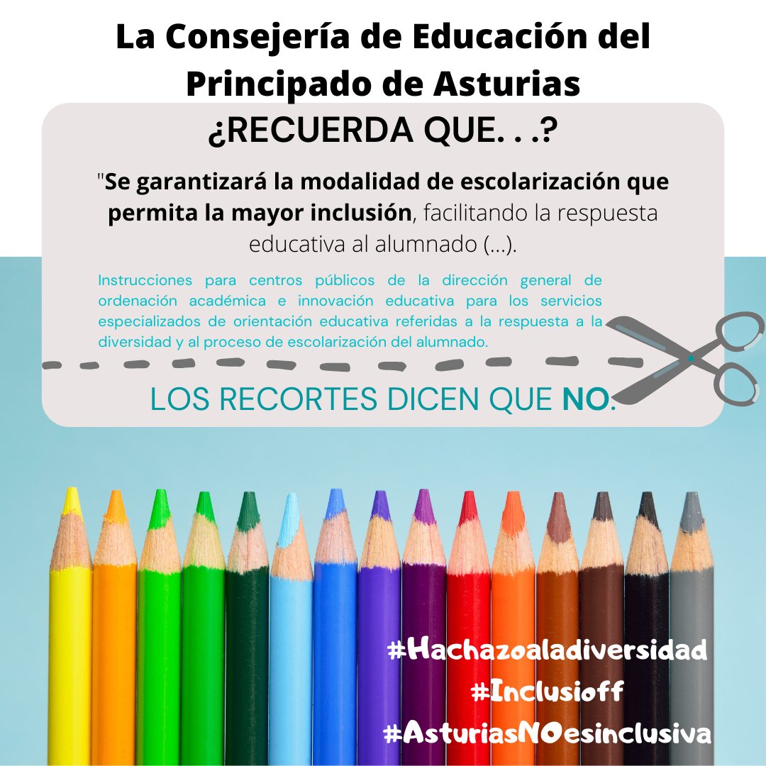 saragar93's tweet photo. @AdrianBarbon @laventana @La_SER @GobAsturias @Educastur 
#InclusiOFF #HachazoALaDiversidad #asturiasnoesinclusiva https://t.co/LNTg48Myra