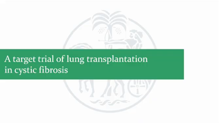 2/n  @RuthHKeogh gave an illustrative example of target trial emulation to estimate the effect of lung transplant on survival in people with cystic fibrosis First step is to specify elements of the target trial protocol (shown in 4th pic)