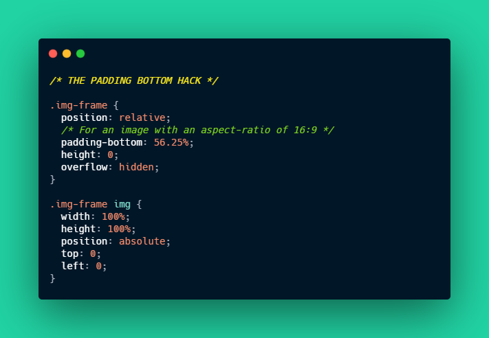 The Padding bottom hack: