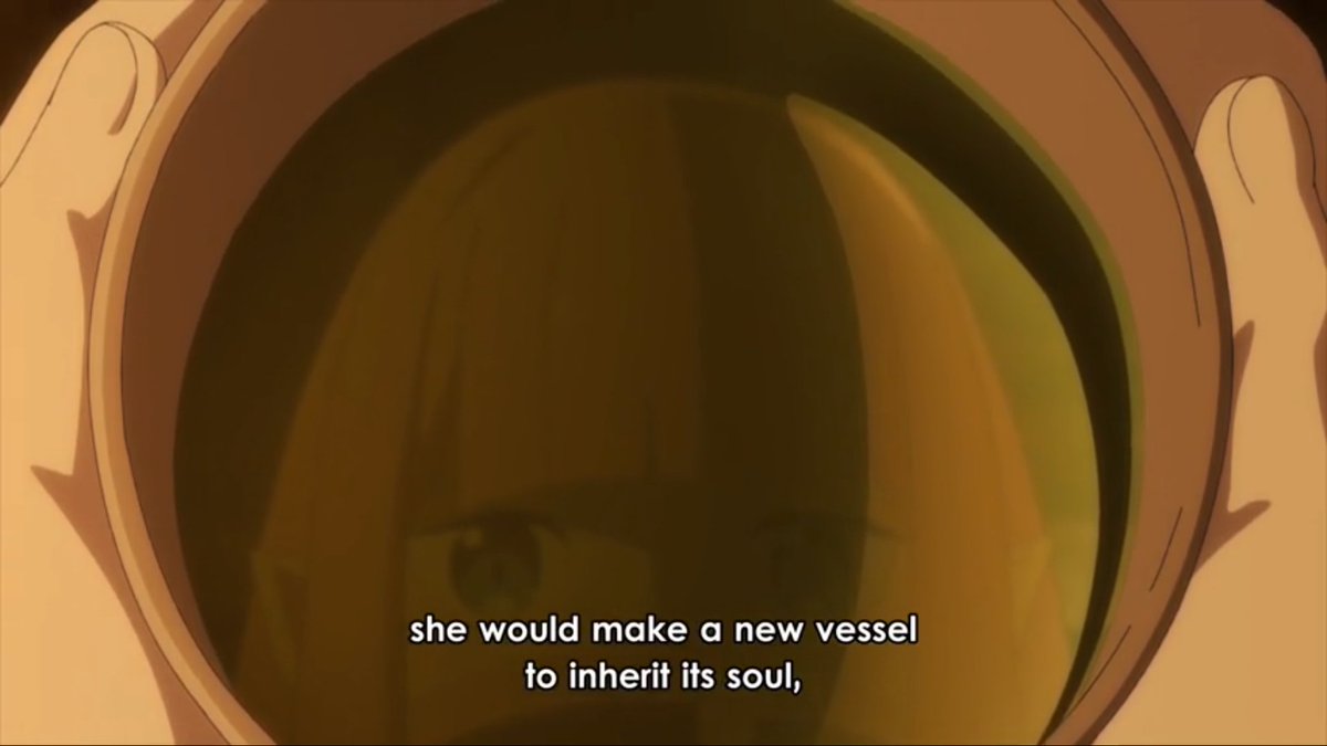 Alright, time to talk about what the HELL is going on with Ryuzu. My previous theory is feeling a lot more accurate about how Echidna desires to come back to life, not so humble brag, and this is how. She's horcruxing Ryuzu, with the body in the crystal being her new main body.