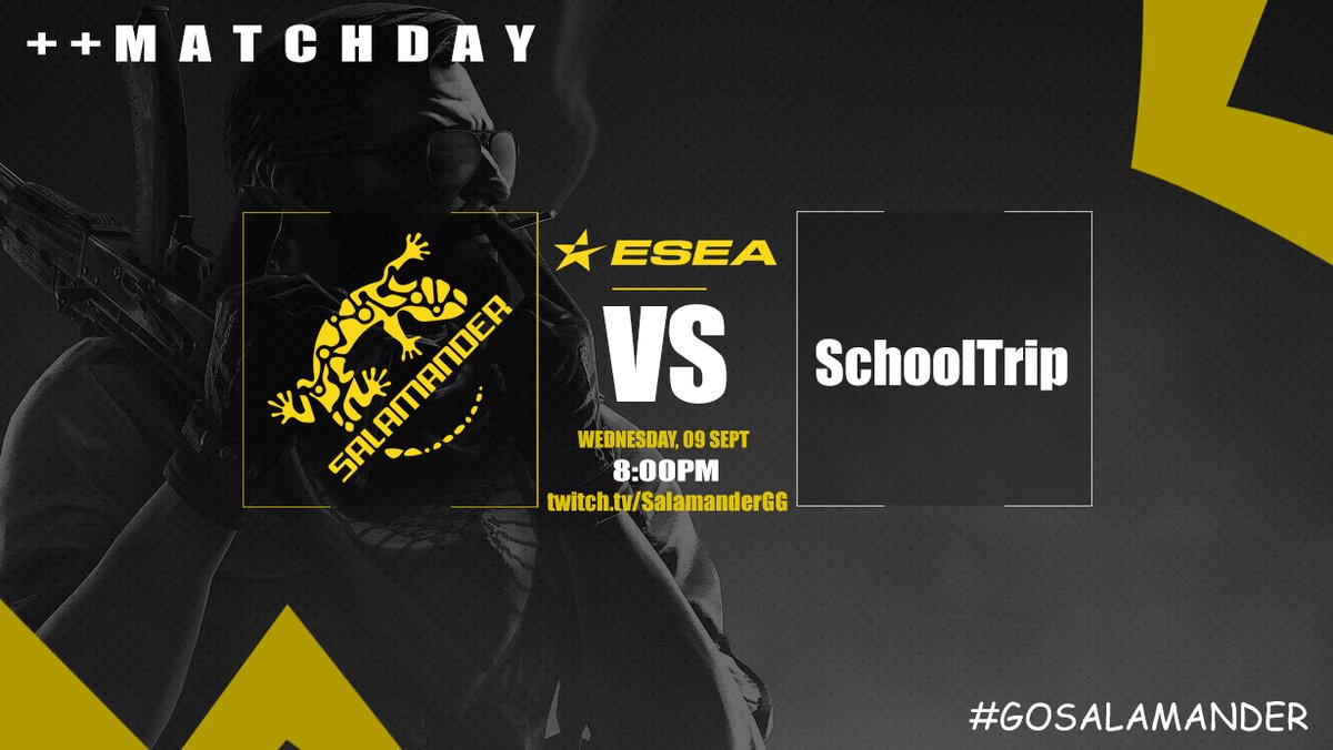 Good evening!

Tonight our girls will play against "SchoolTrip", make sure to check into the stream, broadcasted by the one and only <a href="/Zsokker/">Zsokker</a>, to help the girls overcome the enemy with relative ease.

Game starts at 8:00PM and will be streamed at twitch.tv/salamandergg