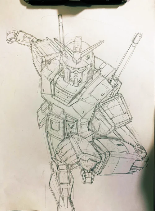 生まれてはじめてガンダム描いた…… 