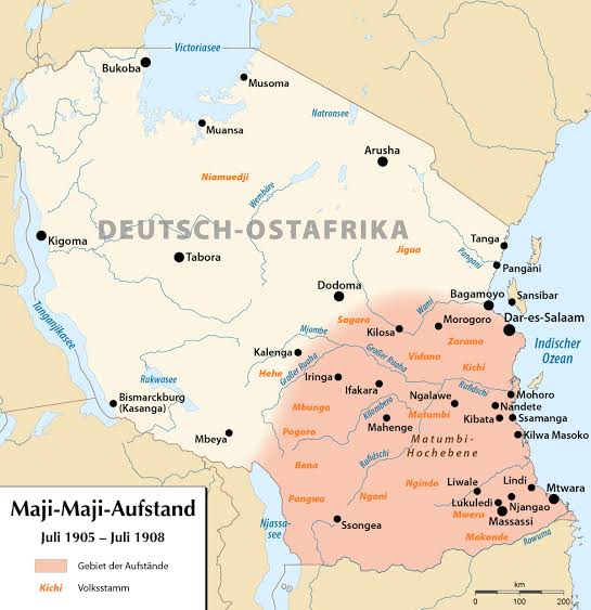 The Maji Maji Rebellion.The Maji Maji war lasted from 1905 until 1907 and was one of the biggest wars against colonial powers in Africa. The Maji Maji Uprising in Tanganyika was one of the most significant African challenge to German colonial rule when the German had colony.