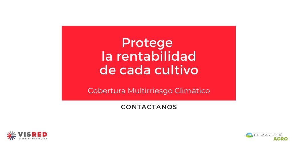 👉¿Sos de lo que piensan que una cobertura multirriesgo climático no entra en tu presupuesto?
🌈 Este link entonces esta para vos:
agro.climavista.com/pages/lp-cober…