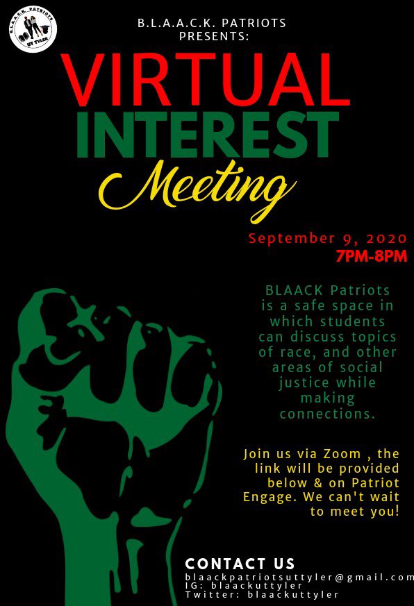 blaackuttyler's tweet photo. Good Afternoon Patriots! We will be having our first interest meeting tonight at 7pm. Please spread the word and join us!

Join Zoom Meeting
https://t.co/8e5osVUUpV

Meeting ID: 734 5584 9994
Passcode: vUxuP0 https://t.co/INooskZSkw