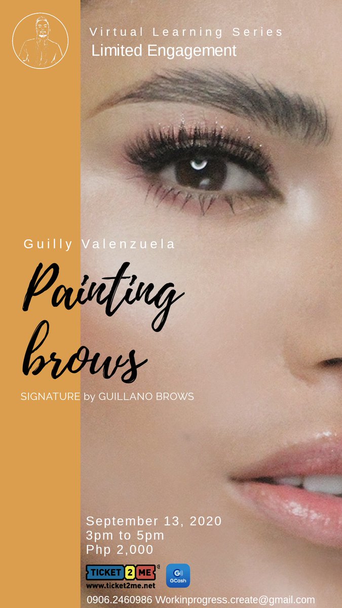 levrodriguez's tweet photo. Happening this Sunday.
"Painting Brows" with celebrity makeup artist @guillygans
Link on bio to register through @Ticket2MeNet
#LRVirtualLearningSeries #GuillyValenzuela #makeupartistry #onlineclass #virtualclass #LevensonRodriguez https://t.co/DSTtHDtbfN