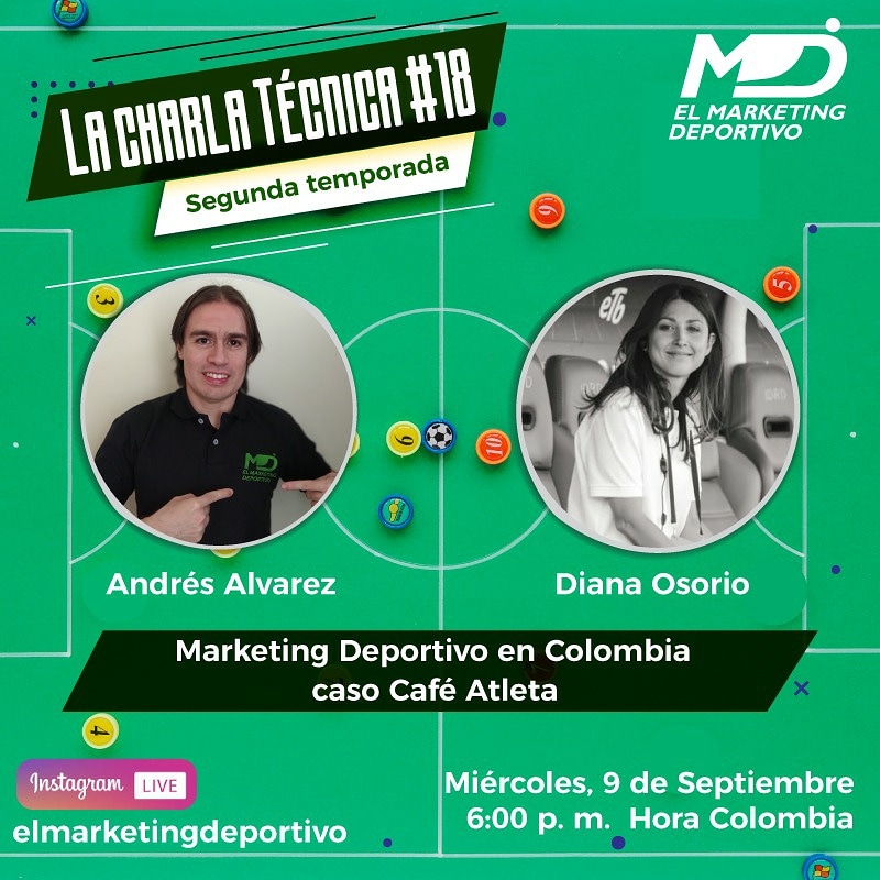 elmkdeportivo's tweet photo. Hoy a las 6:00 p.m. tendremos como  invitada a Diana Osorio en La Charla Técnica, hablaremos sobre @CafeAtleta ☕  y otros temas más de #MarketingDeportivo ¡Los esperamos! https://t.co/zaAJtivmAB