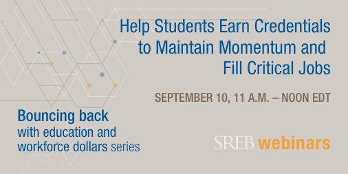 srebeducation's tweet photo. TOMORROW SREB will be hosting the 3rd webinar in its workforce recovery series. In this session, we'll look at how states can prepare students to fill jobs critical to their workforces. https://t.co/1TRuUb6sVE #workforcerecovery https://t.co/ekXMpjJnWO