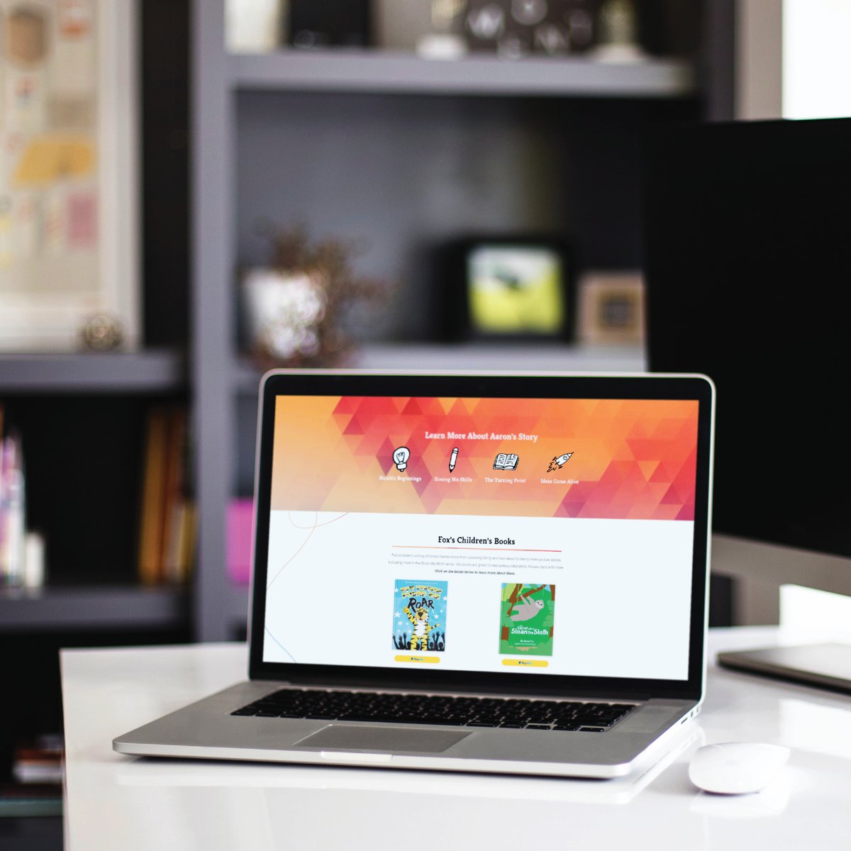 Lift_Division's tweet image. We&apos;ve got a new #DevDrop featuring custom illustrations, custom icons and colorful, vibrant website to show off Aaron Fox&apos;s work! Check it out: aaronfoxwrites.com.