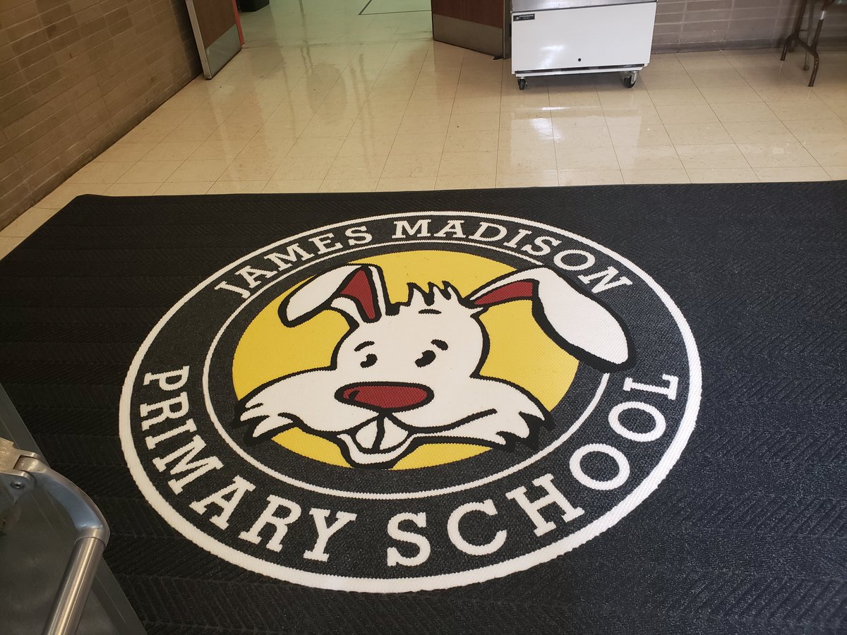 jmprimary's tweet photo. New entry mats to welcome and inspire the kids when they get back! #shinebrightedison #jmproud https://t.co/ptZCO2DUdv
