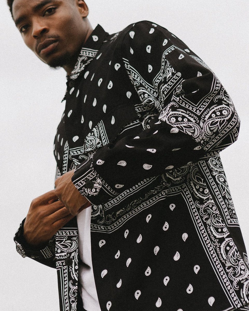 thehundreds's tweet photo. Our long history with paisley returns in an all-new Paisley Print Collection. Each piece of the collection has a unique placement of the pattern. The collection drops tonight at 9 PM PST / Midnight EST / 10 AM BST.

Shot by @instabaeth 
Modeled by @YungKelan https://t.co/oTZ3lUE6SK