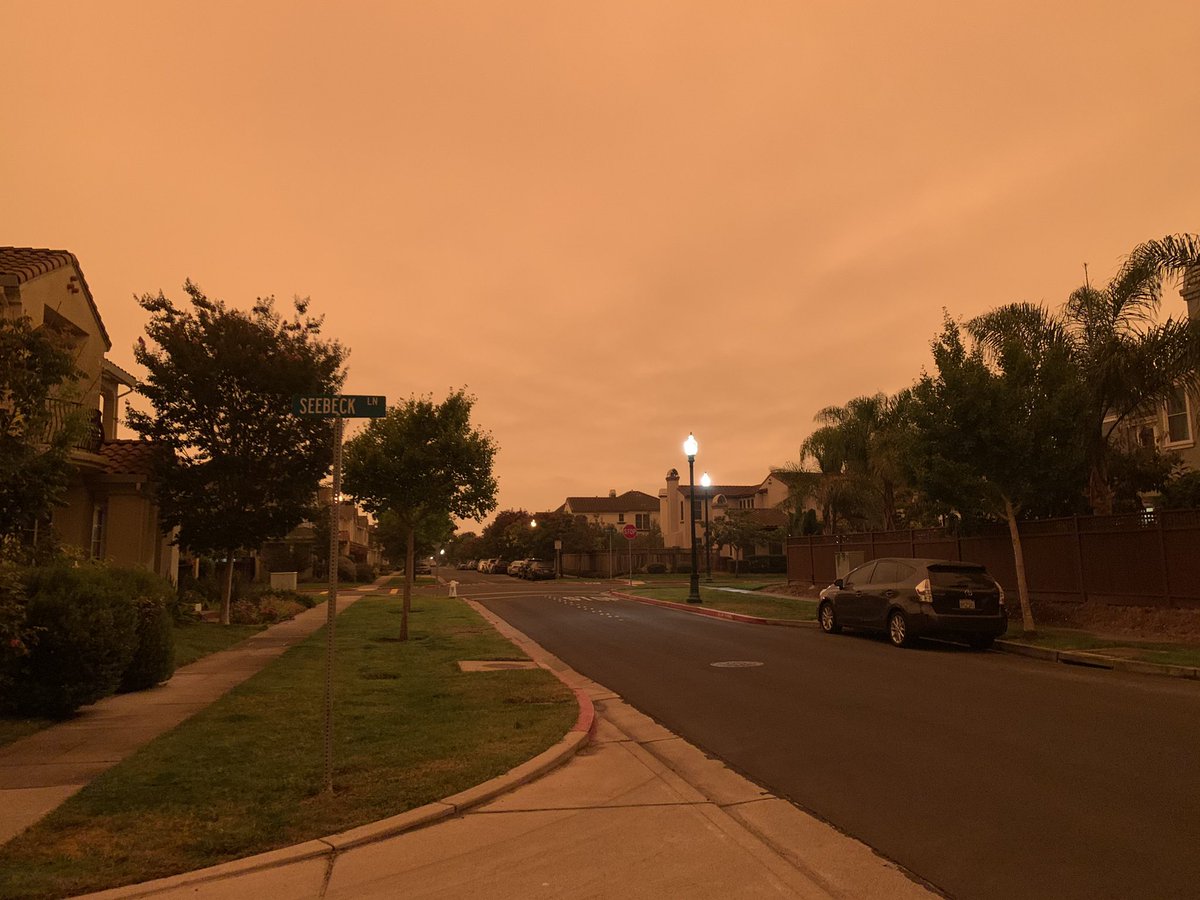 Anyone else feel like they’re living on Mars? I‘m expecting 
<a href="/Schwarzenegger/">Arnold</a> to pull up in a robot taxi. #cafires