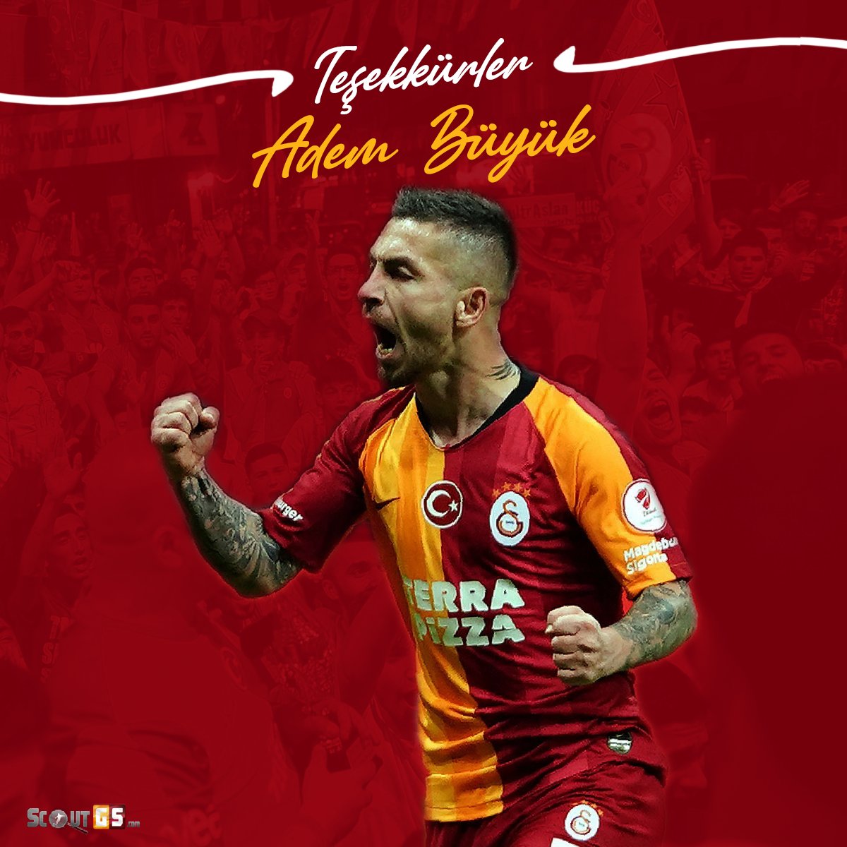👏 Galatasaray forması giydiği ilk günden itibaren; üstün gayret ve hırsla mücadele eden Adem Büyük'e bugüne kadar olan hizmetleri için teşekkür ederiz. Yeni Malatyaspor formasıyla da başarılar Adem Büyük!