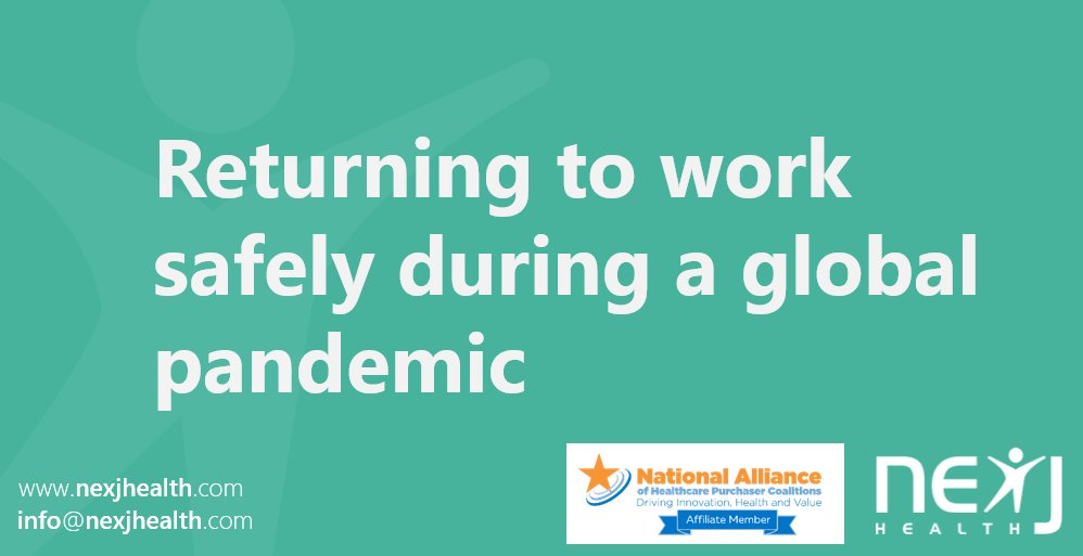 Don't miss tomorrow's webinar at 2PM EDT with <a href="/ntlalliancehlth/">National Alliance</a> on returning to work safely during a global pandemic! Panelists include our very own VP Strategic Accounts <a href="/jetatham/">Janine Tatham</a> @MichaelWeinerDO and @Jed_Constantz

Sign up here: ow.ly/ZkeJ50Bm7A3

#COVID19 #returntowork