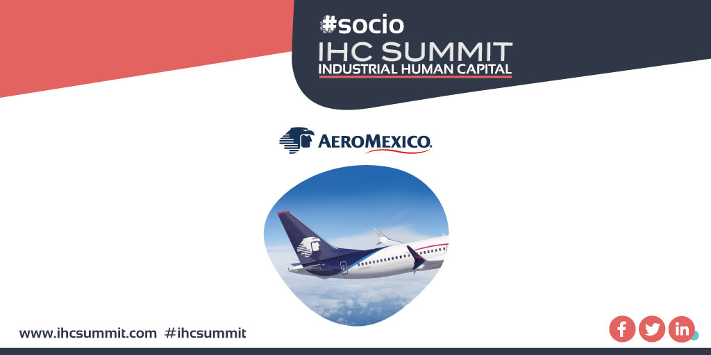 ihc_summit's tweet photo. #socio Industrial
¡Aeromexico gracias por ser parte de #ihcsummit! 
Este 17-18 de febrero 2021,  los vemos para discutir las tendencias del #capitalhumano #aeroespacial
Regístrese aquí:  https://t.co/LyZawEURRW https://t.co/QoDmF1375C